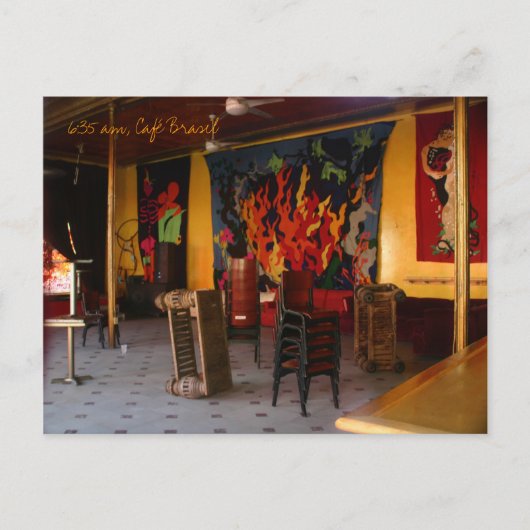 06:35, Café Brasil, New Orleans Briefkaart (Voorkant)