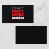 06.Horror-film die ik maak van Horror Mov Visitekaartje (Voorkant / Achterkant)