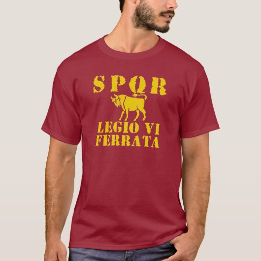 06 Julius Caesar's 6e Ironclad Legion - Rome Bull T-shirt (Voorkant)