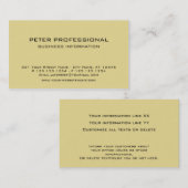 06 Moderne professionele Visitekaartje zand geel (Voorkant / Achterkant)