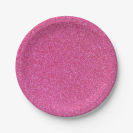 06 Roze Glitter Print Sparkles Party Supplies Papieren Bordje