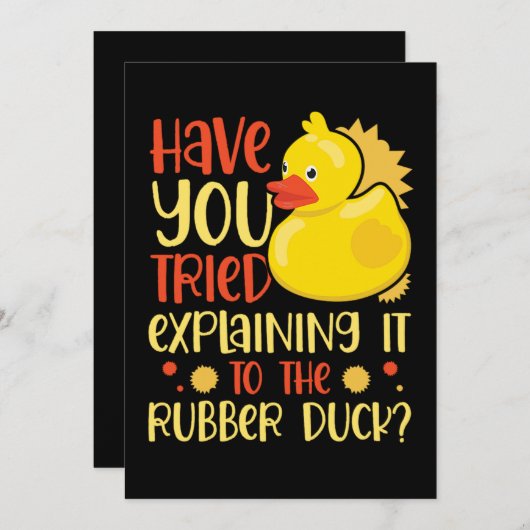 06.Rubber duck for a Duck Lovers Save The Date (Voorkant / Achterkant)