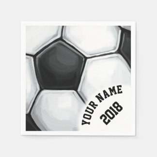 06 van 12 zwarte en witte voetbalspeler met de dik servet