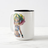 06A Dollz by: Svace - Series 01 Tweekleurige Koffiemok (Voorkant links)