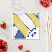 06of12 Blauw en Geel Volleybal Thema Servetten (Insitu)