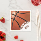 06of12 Zwart en rood Basketbal thema servetten (Insitu)