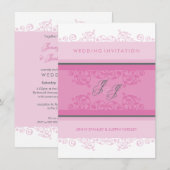 070 Jenny+Justin :: HUWELIJKSUITNODIGINGEN :: krul Kaart (Voorkant / Achterkant)