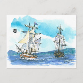 (073) Lady Nelson & WindwardBoundbootjes Briefkaart