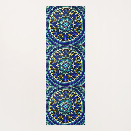 075 - Deep Blue Mandala Yoga Mat (Achterkant)