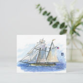 (076) Clipper Ship Briefkaart (Staand voorkant)