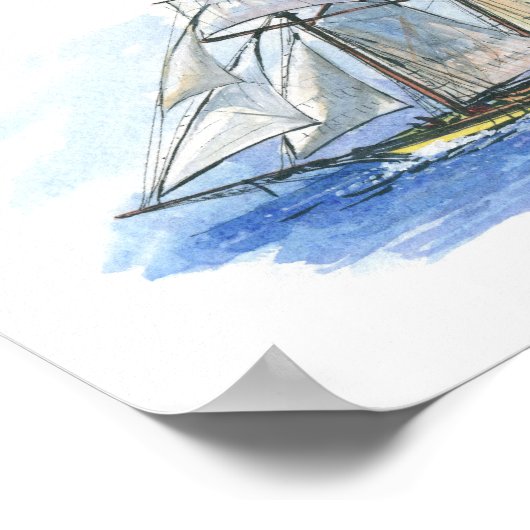 076 - US Clipper Tall Ship Poster (Hoek)
