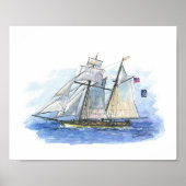 076 - US Clipper Tall Ship Poster (Voorkant)