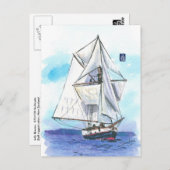 (078) Jolly Breeze Zeilboot Briefkaart (Voorkant / Achterkant)