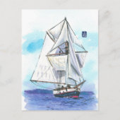 (078) Jolly Breeze Zeilboot Briefkaart (Voorkant)