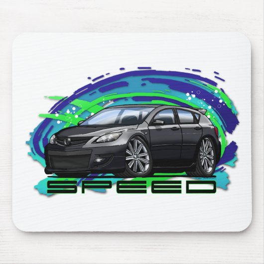 07-09 Speed3_Black Muismat (Voorkant)