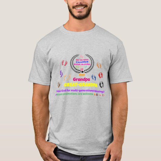 07/20/2025 Herdenking van overgrootvader T-shirt (Voorkant)
