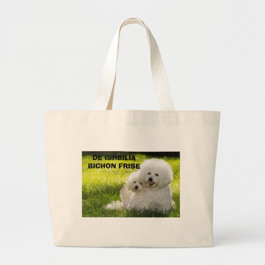 07, DE ISHBILIA BICHON FRISE GROTE TOTE BAG (Voorkant)