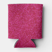 07 Hot Pink Glitter Print Glimmer Sparkles Blikjeskoeler (Voorkant)
