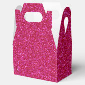 07 Hot Roze Glitterprint Glitters Puntzak Bedankdoosjes (Geopend)