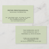 07 Moderne professionele Visitekaartje lichtgroen (Voorkant / Achterkant)