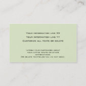 07 Moderne professionele Visitekaartje lichtgroen (Achterkant)