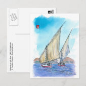 (083) Felucca Sailships Briefkaart (Voorkant / Achterkant)