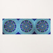 086 - Royal Blue Mandala yogamat (Achterkant (horizontaal))