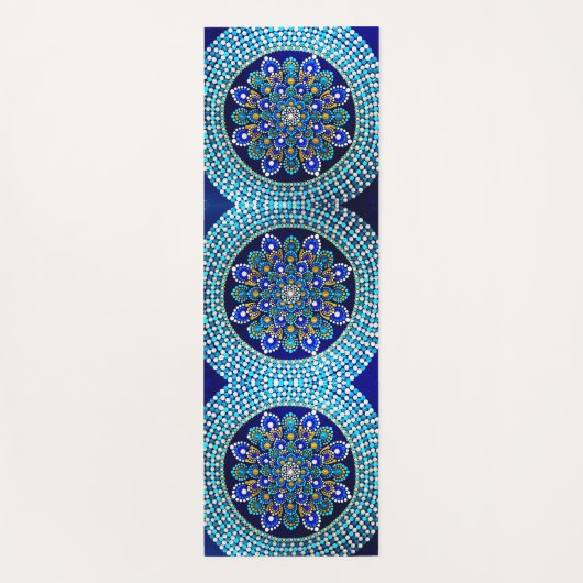 086 - Royal Blue Mandala yogamat (Achterkant)
