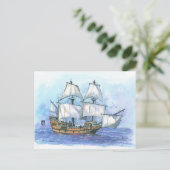 (087) Mayflower II Briefkaart (Staand voorkant)