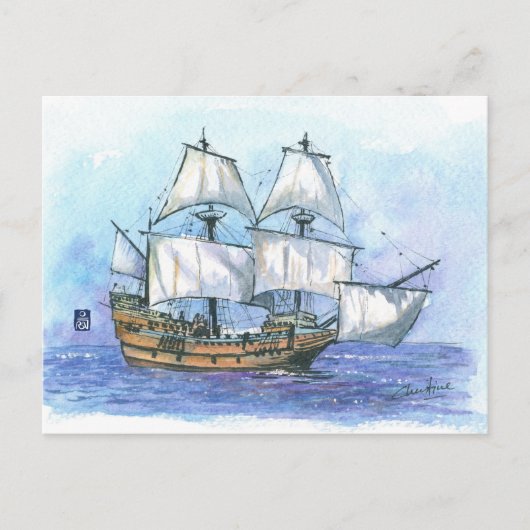 (087) Mayflower II Briefkaart (Voorkant)