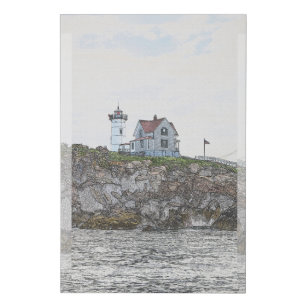 08-17-21 #02 De vuurtoren van Cape Neddick, Maine Imitatie Canvas Print