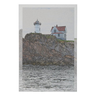 08-17-21 #05 De vuurtoren van Cape Neddick, Maine Imitatie Canvas Print