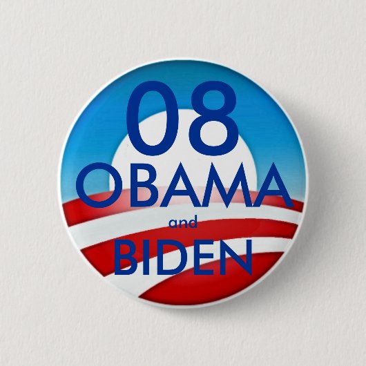 08 OBAMA en BIDEN Ronde Button 5,7 Cm (Voorkant)
