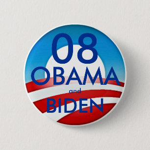 08 OBAMA en BIDEN Ronde Button 5,7 Cm