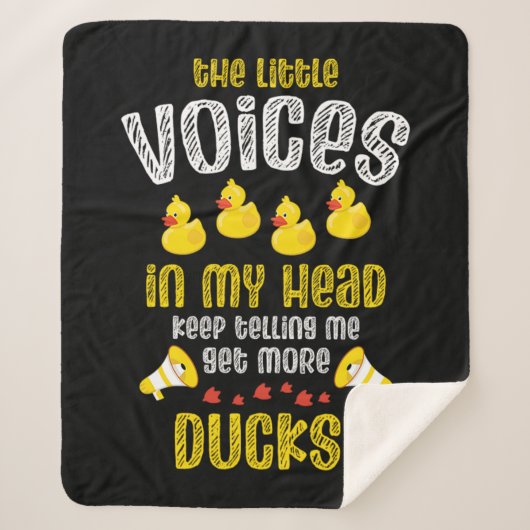 08.Rubber duck for a Duck Lovers Sherpa Deken (Voorkant)