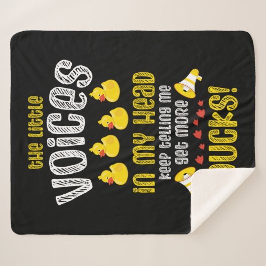 08.Rubber duck for a Duck Lovers Sherpa Deken (Voorkant (horizontaal))