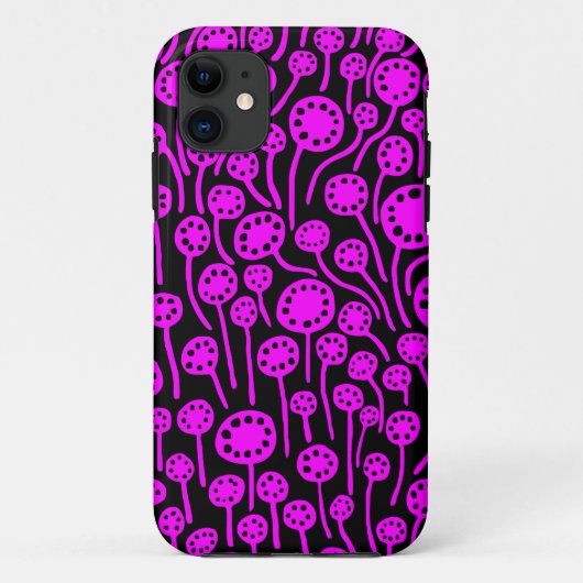 090512 Magenta op zwart Case-Mate iPhone Case (Achterkant)
