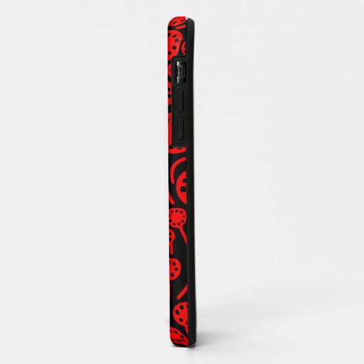 090512 Rood op zwarte iPhone draagtas Case-Mate iPhone Case (Achterkant/links)