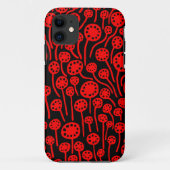 090512 Rood op zwarte iPhone draagtas Case-Mate iPhone Case (Achterkant)