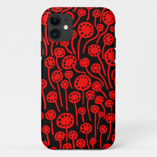 090512 Rood op zwarte iPhone draagtas Case-Mate iPhone Case