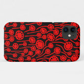 090512 Rood op zwarte iPhone draagtas Case-Mate iPhone Case (Achterkant (horizontaal))