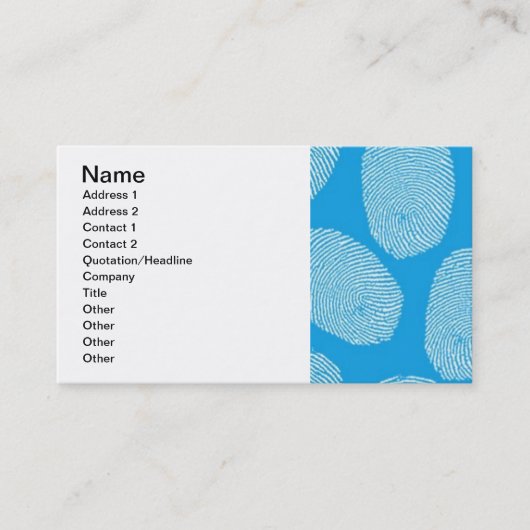 090906-ONDERZOEK BLUE FINGERPRINTS DETECTIVE P VISITEKAARTJE (Voorkant)