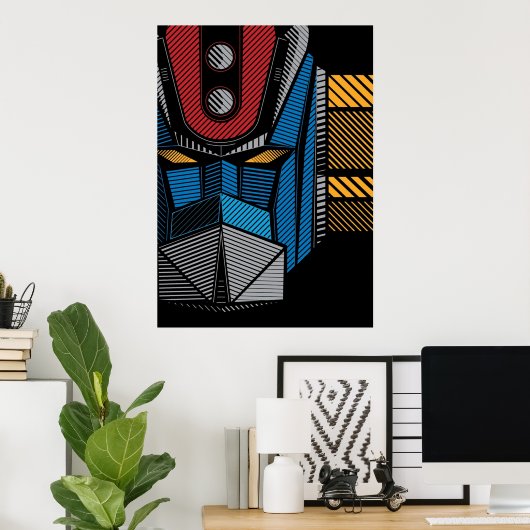 091 Grendizer volledig Poster (Thuiskantoor)
