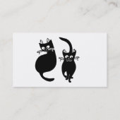 092 EN 081 ZWARTE CARTOON VANGSTEN DIEREN ZWARTE VISITEKAARTJE (Achterkant)