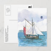 (093) Leenan Head Sailboot Briefkaart (Voorkant / Achterkant)