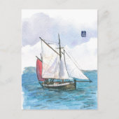 (093) Leenan Head Sailboot Briefkaart (Voorkant)