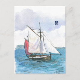 (093) Leenan Head Sailboot Briefkaart
