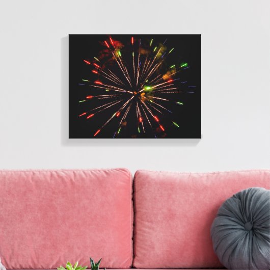 0948-Vuurwerk Canvas Afdruk (Insitu (Woonkamer))