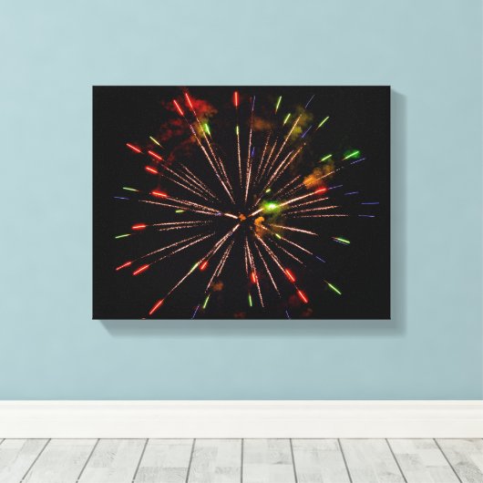 0948-Vuurwerk Canvas Afdruk (Insitu (Houten vloer))