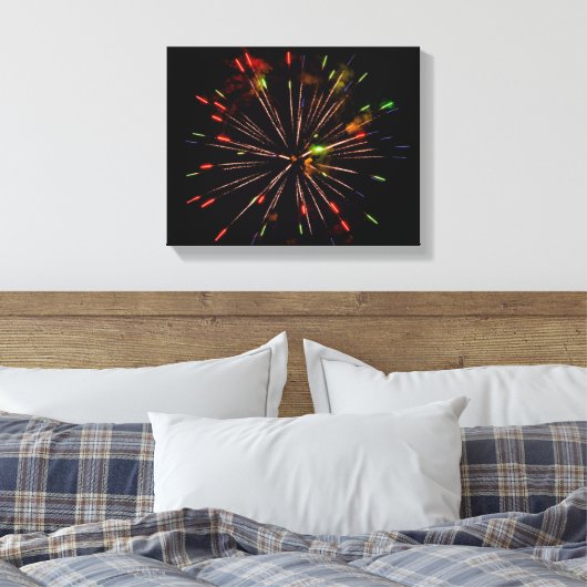 0948-Vuurwerk Canvas Afdruk (Insitu (Slaapkamer))